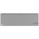 Querterminbuch 2026 | 420×137 mm, Karton, grau